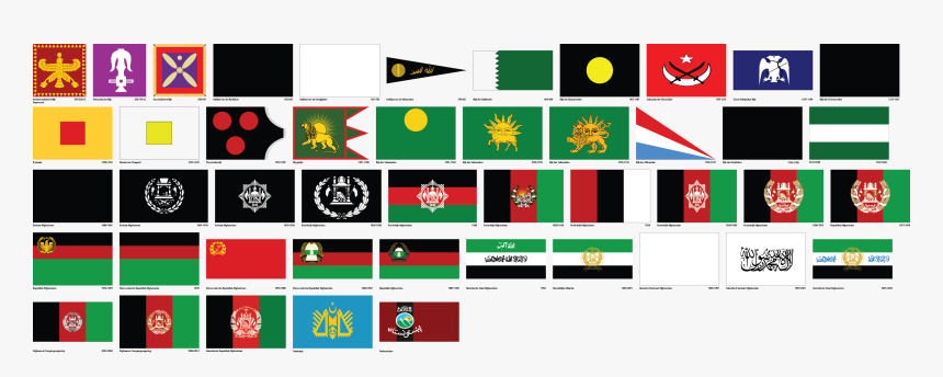 Historical Flags Of Afghanistan, HD Png Download