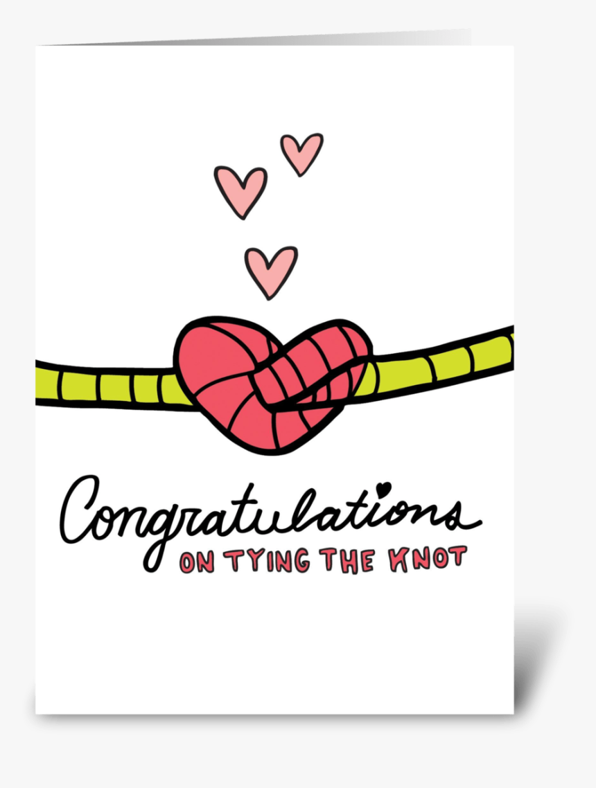 Congratulations On Tying The Knot Greeting Card - Congratulations On Tying The Knot, HD Png Download