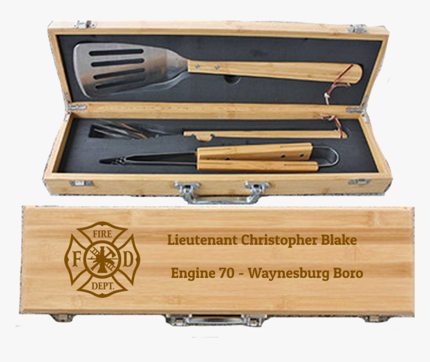 Maltese Cross Bbq Set Laser Engraved And Personalized - Wood, HD Png Download