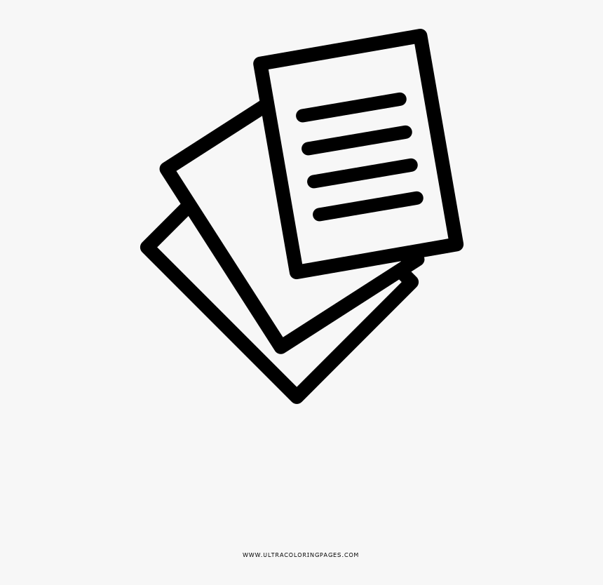 Documents Coloring Page, HD Png Download