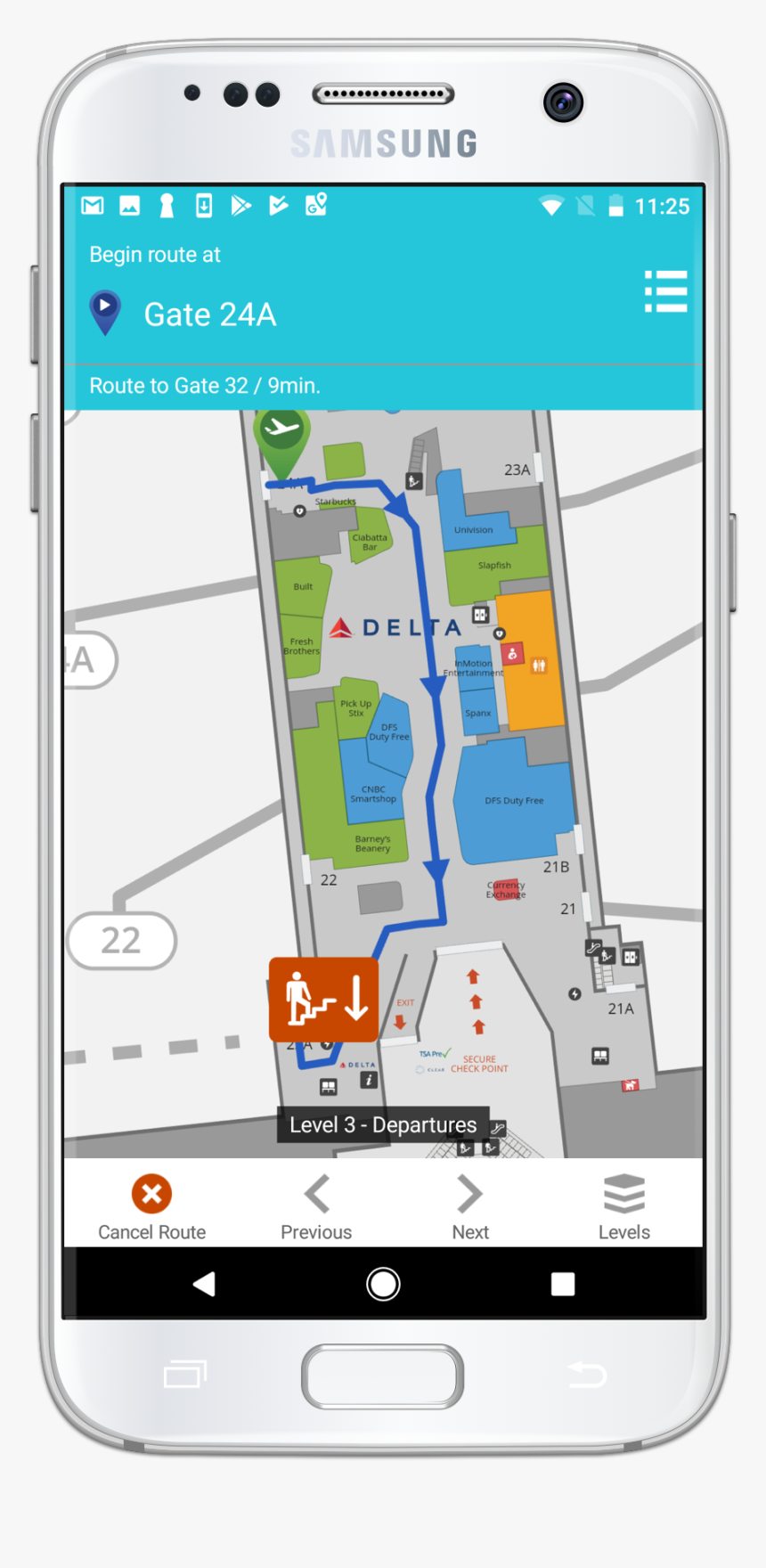 Tripit Pro In-airport Navigation - Airport Navigation Map, HD Png Download