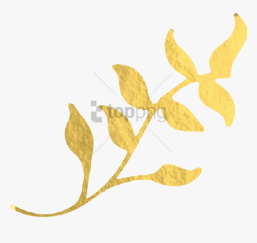 Free Png Gold Foil Leaf Png Image With Transparent - Gold Leaves Transparent Background, Png Download