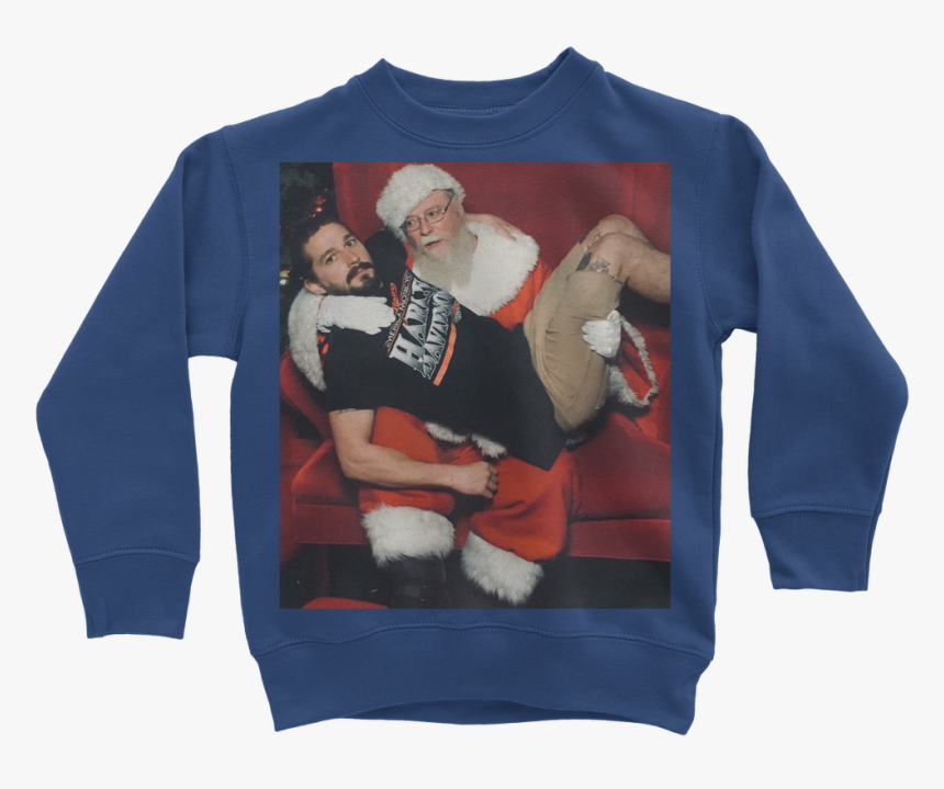 Shia Labeouf With Santa ﻿classic Kids Sweatshirt 
 - Venezuela, HD Png Download