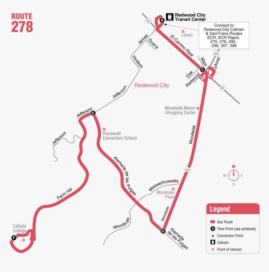 278 Bus Route, HD Png Download