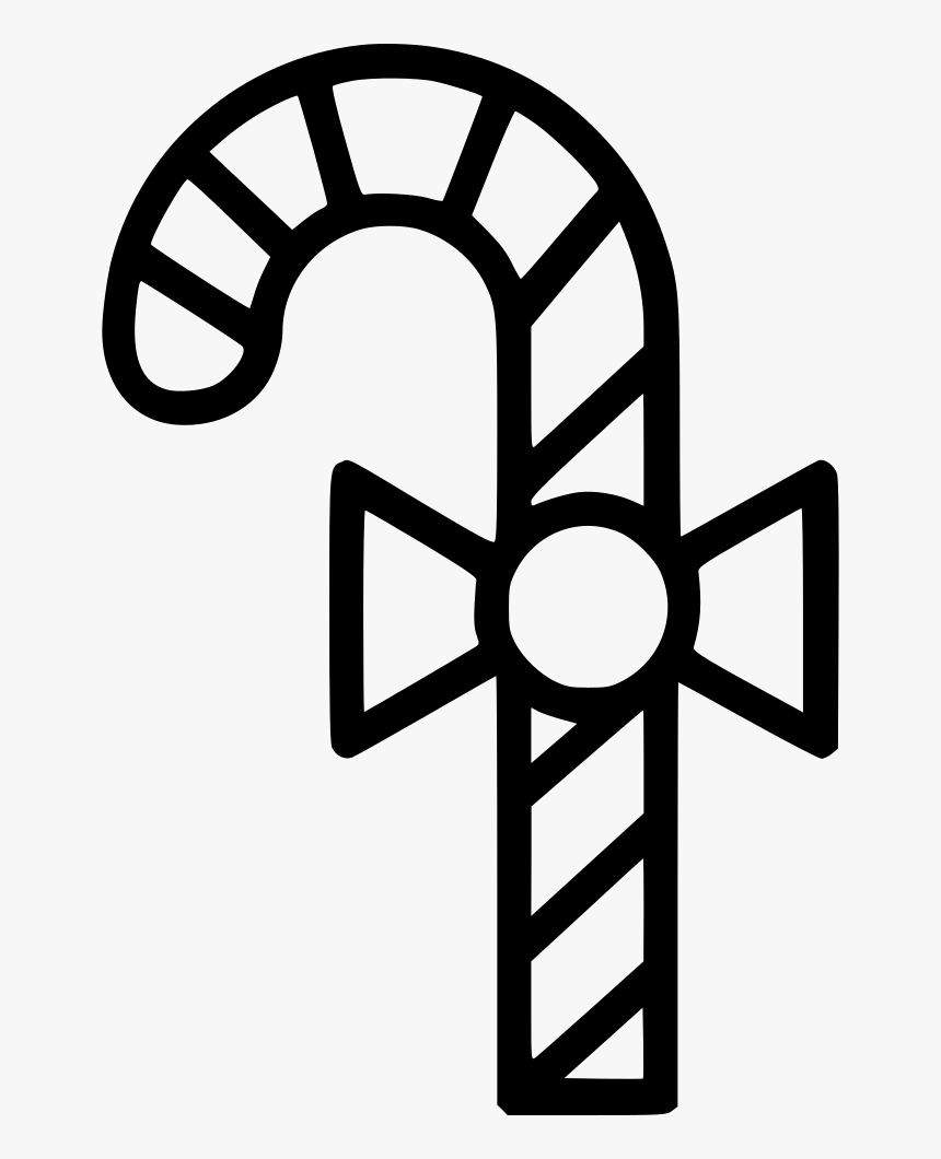 Candy Cane - Candy Cane Clipart Black And White, HD Png Download