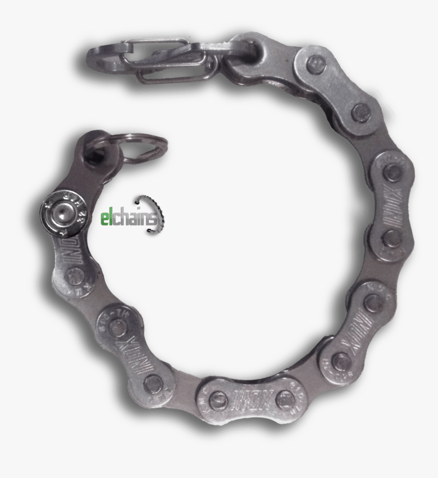 Stainless Steel Bike Chain Bracelet With Real Bullet - Bracelet, HD Png Download