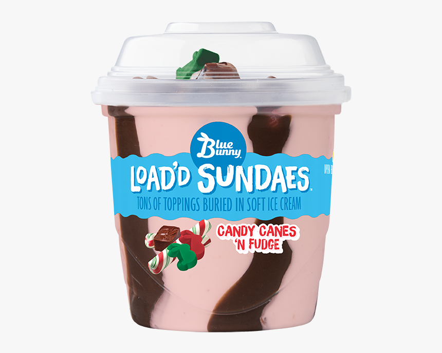 Load D Sundae Cany Canes N - Blue Bunny Load D Sundaes, HD Png Download