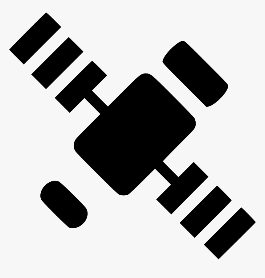 Png Black Satellite Icon, Transparent Png