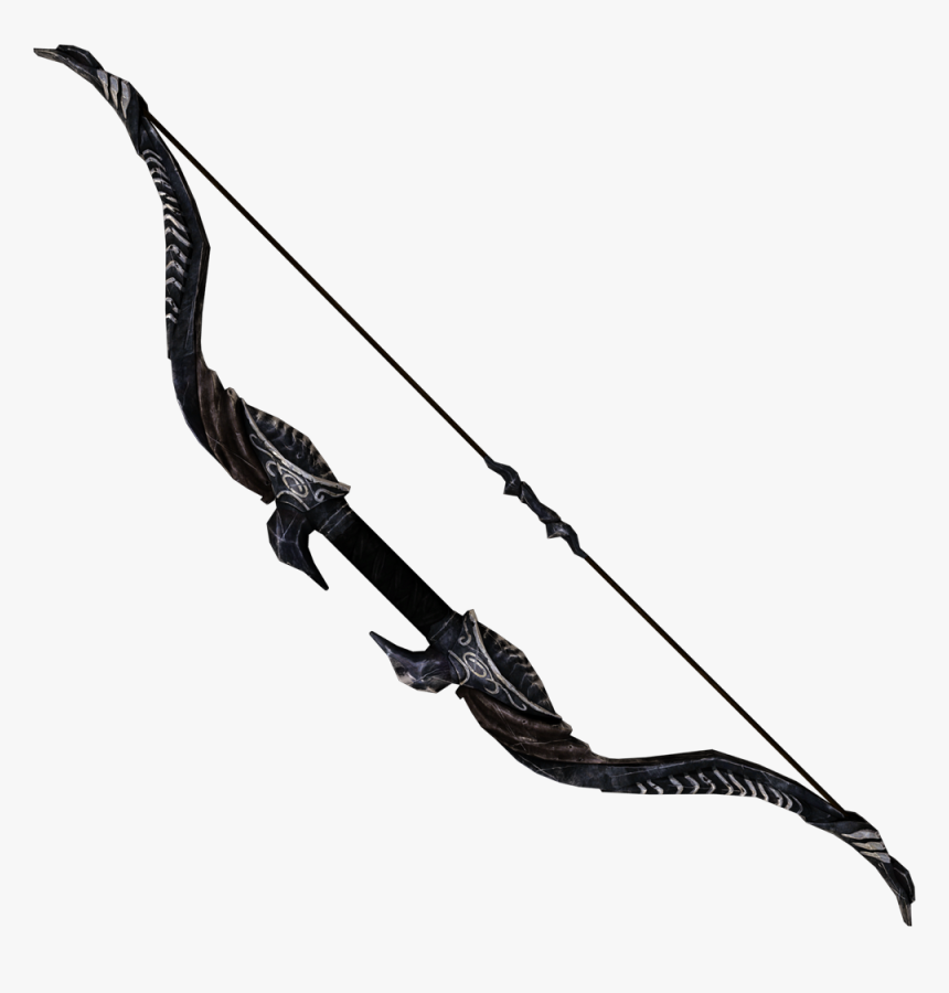 Elder Scrolls - Ebony Bow Skyrim, HD Png Download