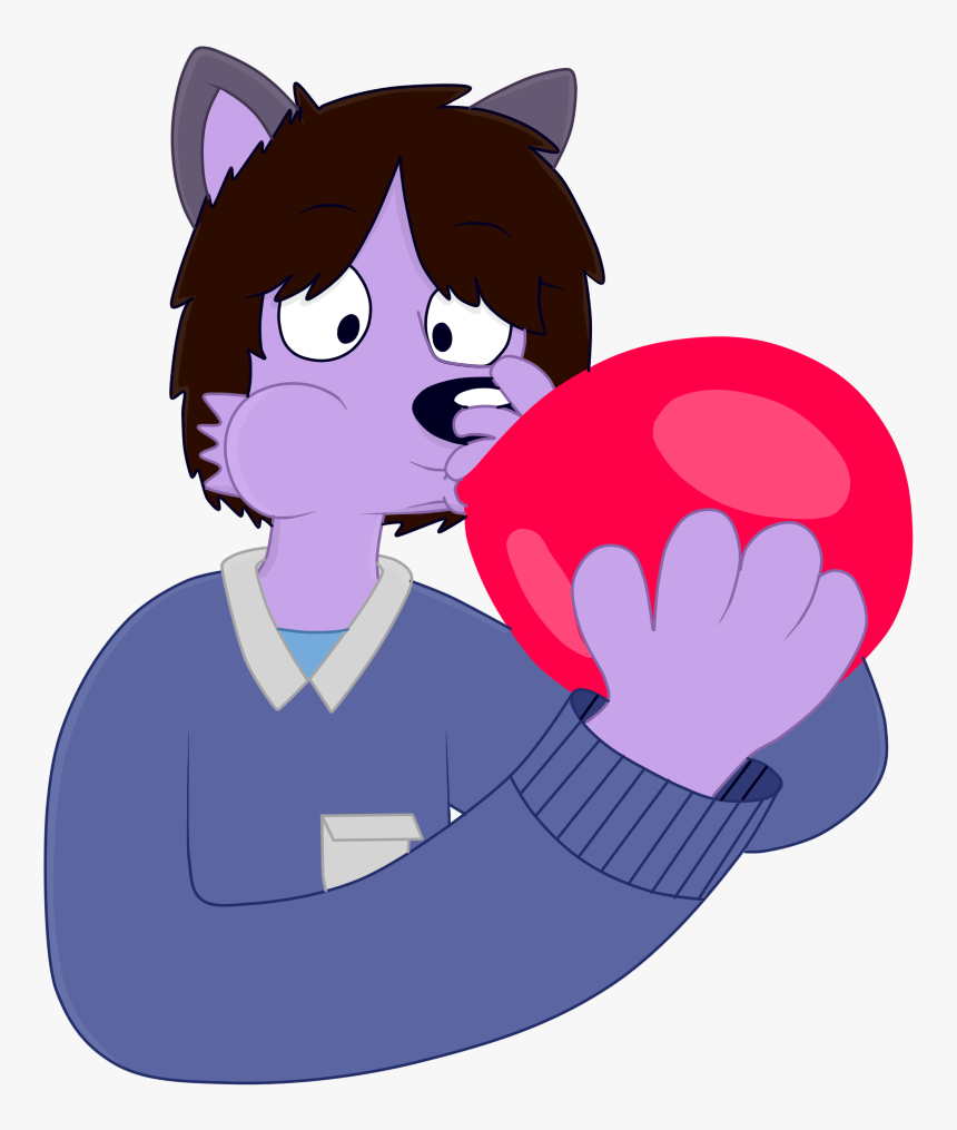 Blowing Up A Balloon - Cartoon, HD Png Download
