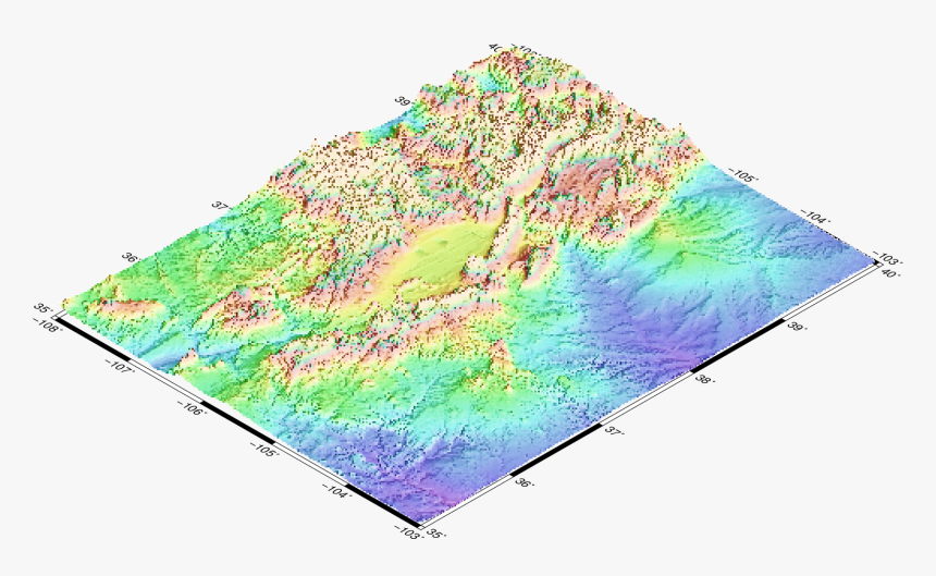 Images/gmt Tut 19 - Topography Cpt Gmt, HD Png Download