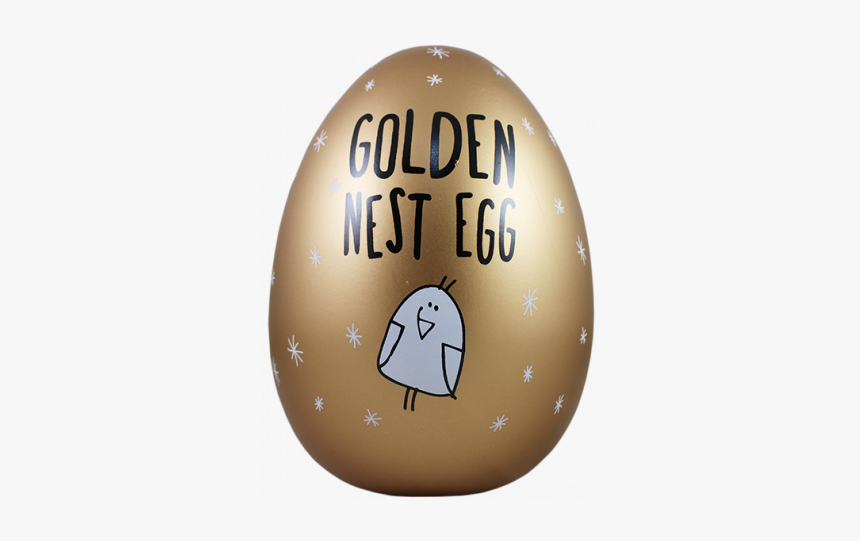 Eggcellent Large Nest Egg Gold Golden Nest Egg - Egg, HD Png Download