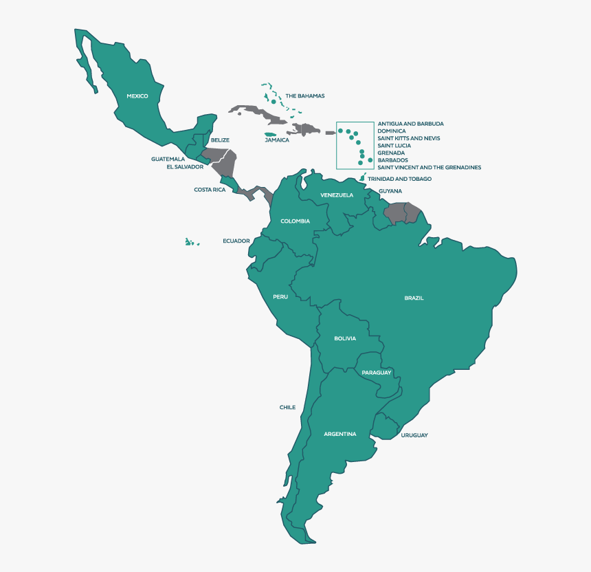 Central America And Latin America, HD Png Download