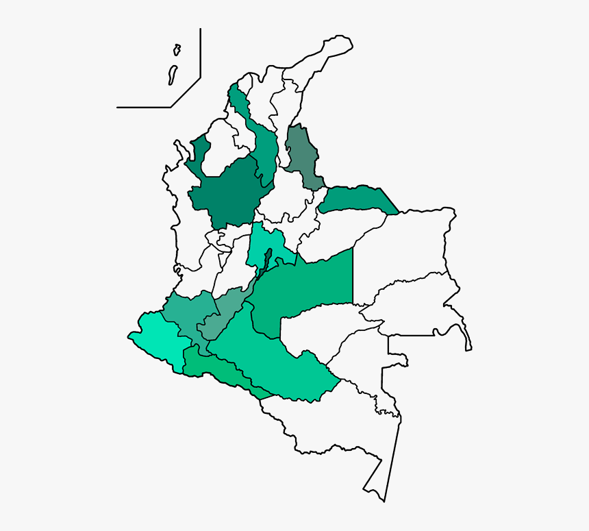 Mapa Colombia Croquis - Blank Map Of Colombia, HD Png Download