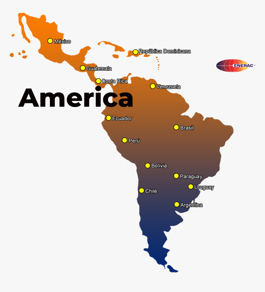Map Of Mexico And Latin America - Latin America Map Vector, HD Png Download