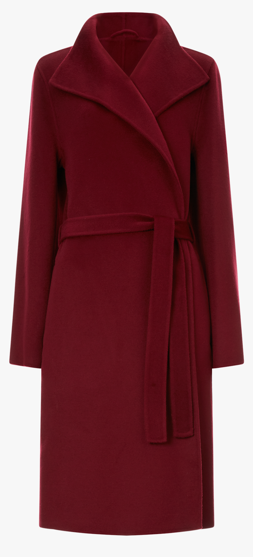 Joseph, Lima Double Face Cashmere Coat, In Garnet - Overcoat, HD Png Download