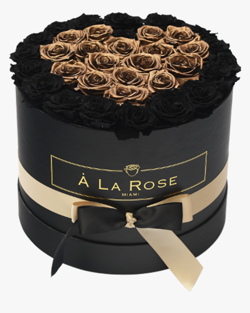 Orb Grand Black And Gold Heart Roses 
 Class Lazyload, HD Png Download