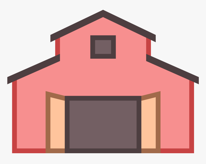 Line Art Barn Clipart Black And White, HD Png Download