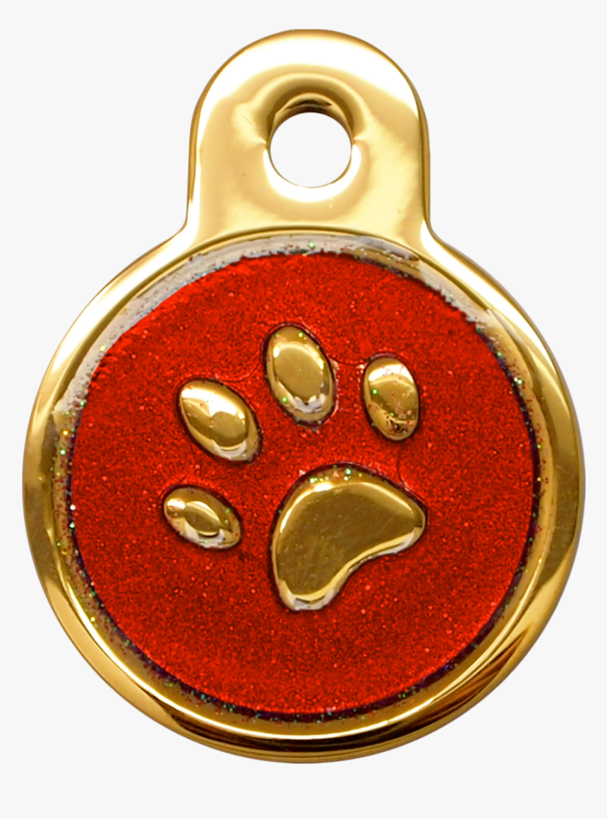 Ip Gold Red Glitter Mini Circle Paw, HD Png Download