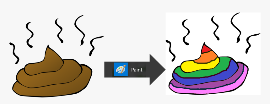 Paint, L Outil Idéal Pour Transformer Le Caca - Cartoon Turd, HD Png Download