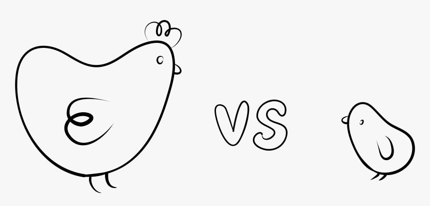 Buying Baby Chicks Vs Chickens - Line Art, HD Png Download