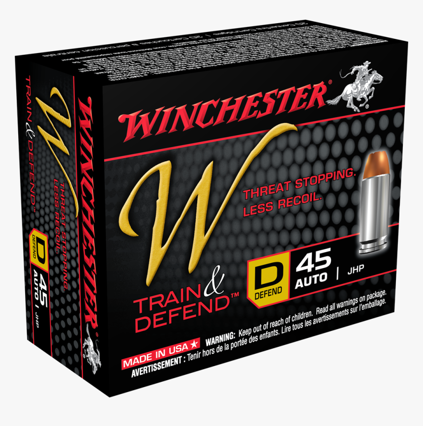 W45d Box Image - Winchester 45 Acp Ammo, HD Png Download