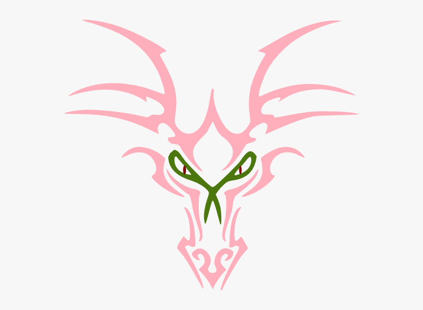 Pink Dragon Icon Svg Clip Arts - Small Tribal Dragon Tattoo, HD Png Download