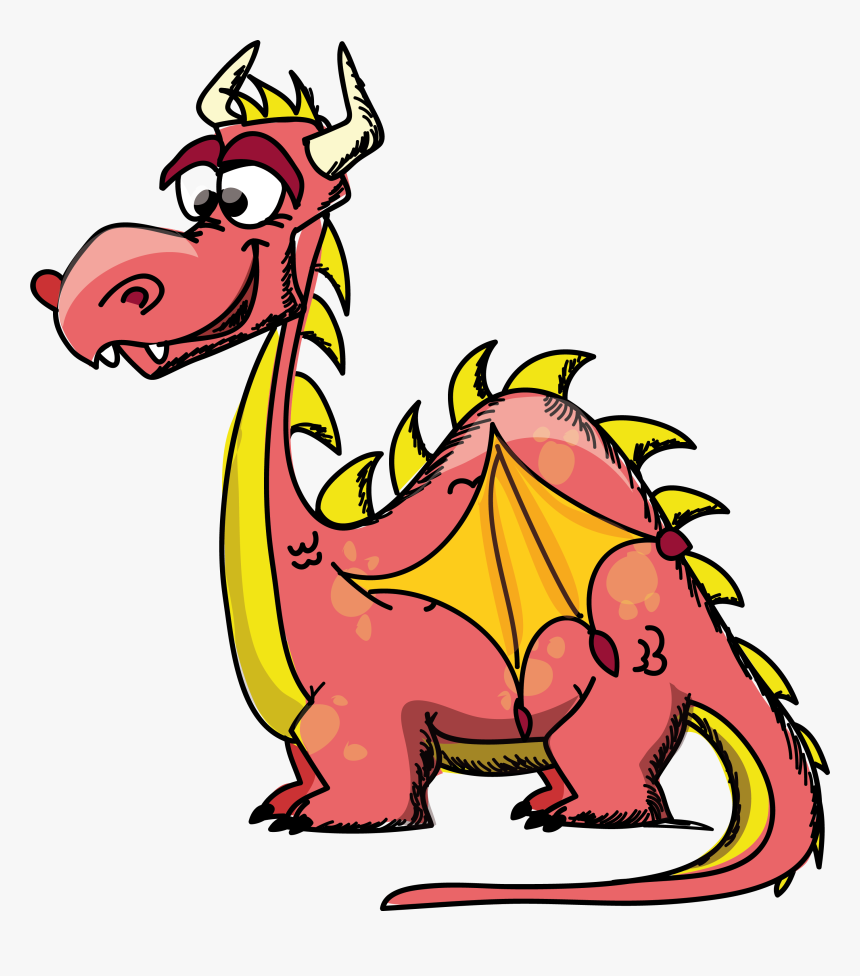Dragon Drawing Clip Art - Drachen Clipart, HD Png Download