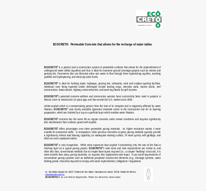 Ecocreto, HD Png Download