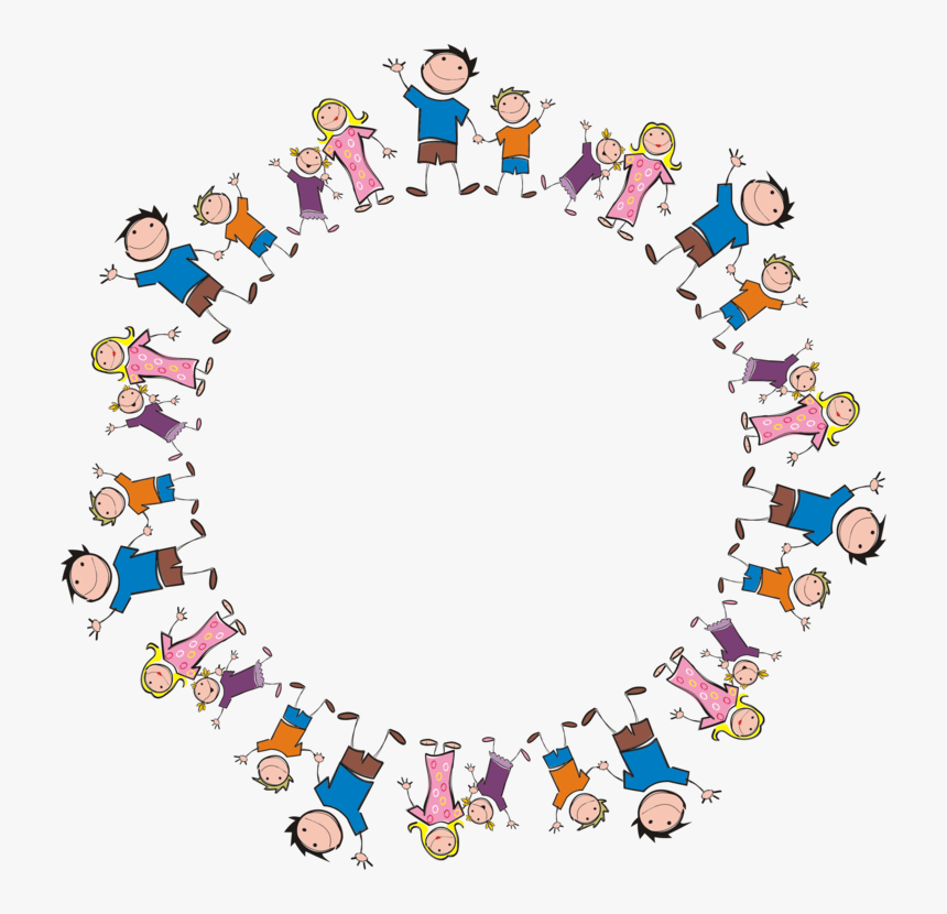 Transparent Stick Family Clipart - Family Picture Cartoon Border, HD Png Download