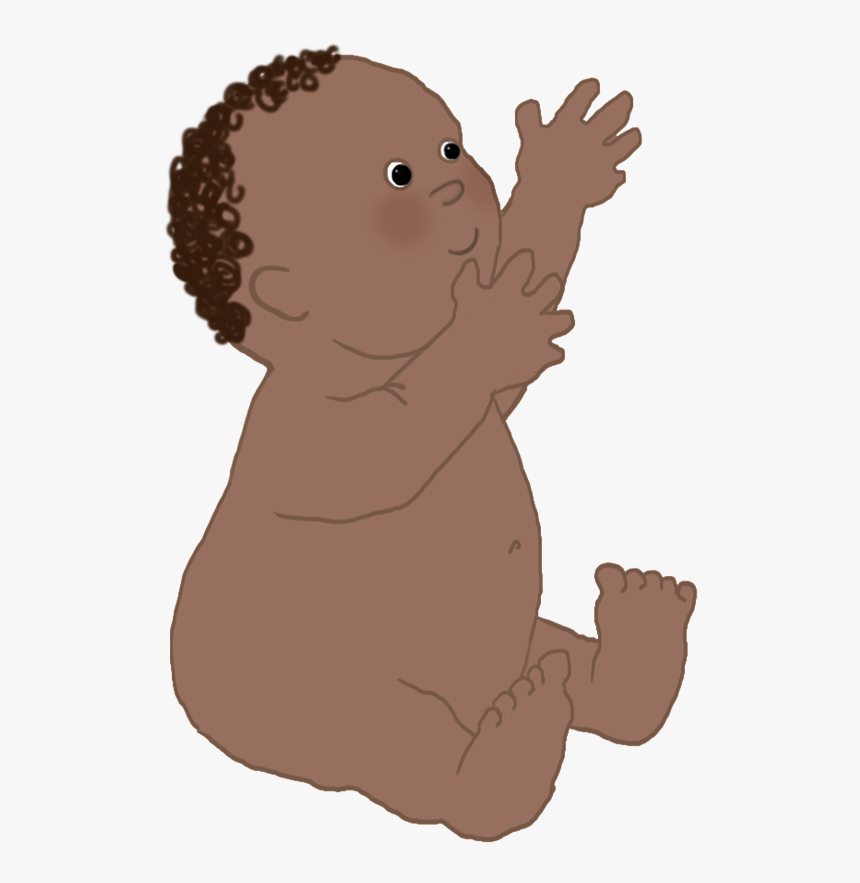 Cute Baby Clipart Brown Curls - Illustration, HD Png Download