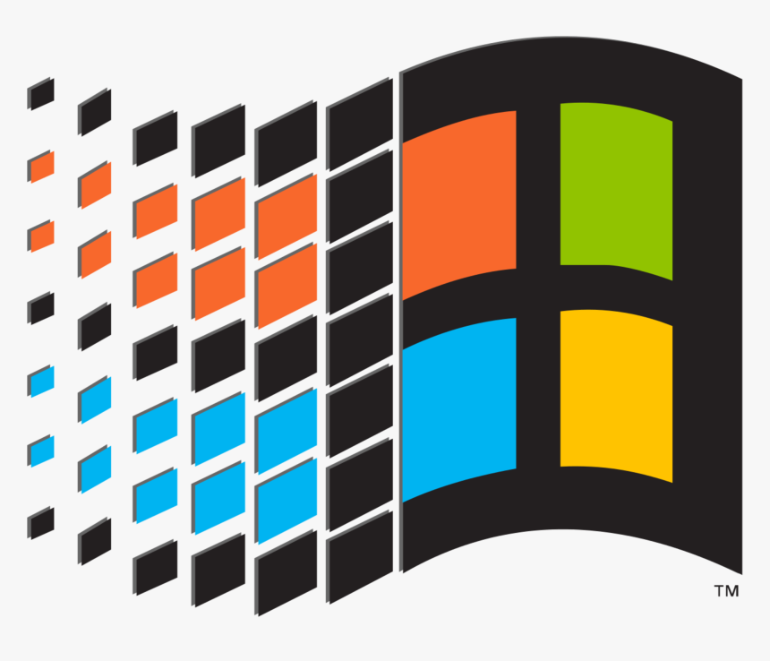80s Transparent Windows 95 Clip Art Transparent Library - Logo Windows 95 Png, Png Download