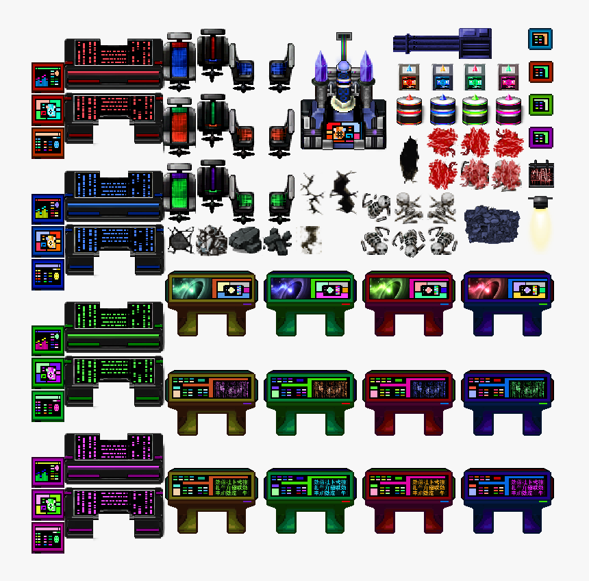 Alien Technology Galacti-chron B - Rpg Maker Mv Alien Tileset, HD Png Download