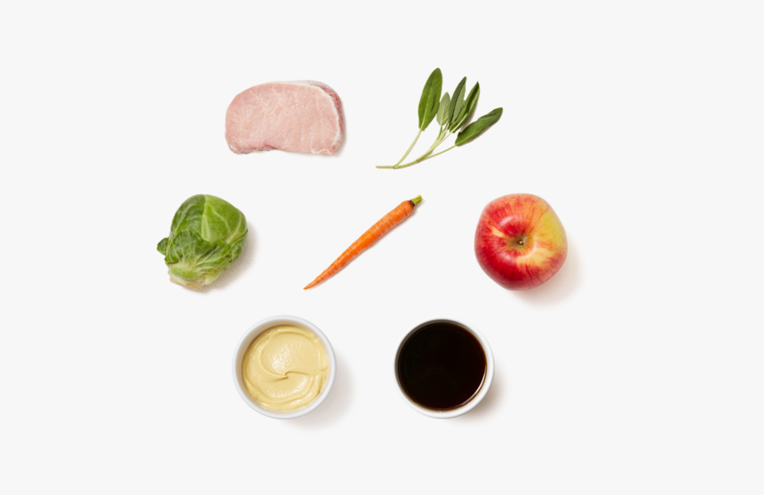 Pork Chops & Maple-sage Pan Sauce With Roasted Brussels - Natural Foods, HD Png Download
