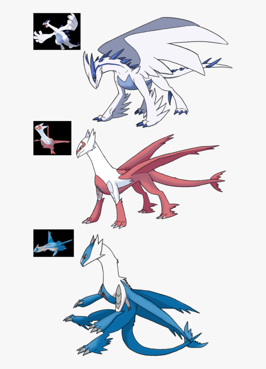 Clipart Library Custom Dragons Latias Latios By Eternity - Latios Latias And Lugia, HD Png Download