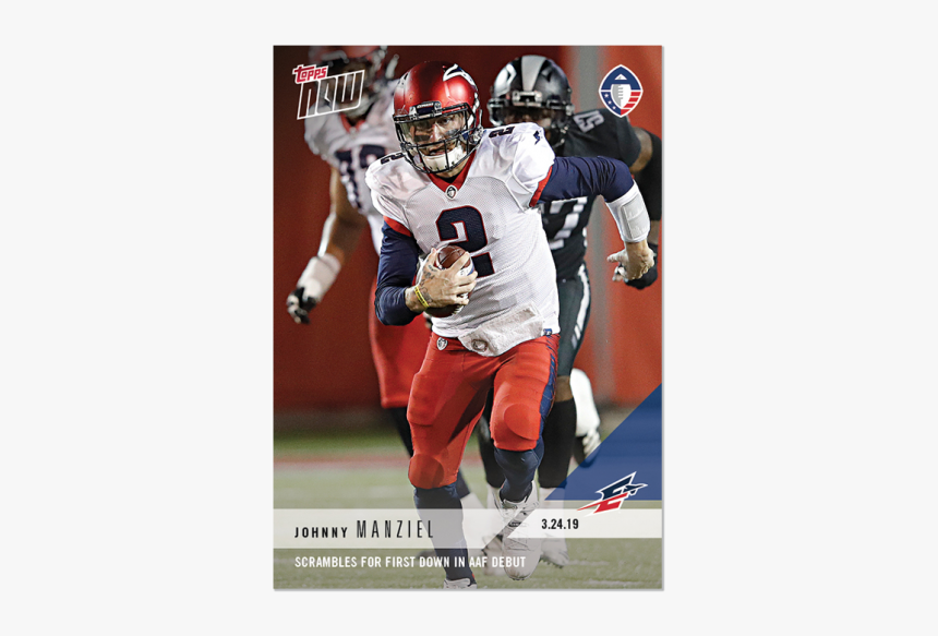 Aaf Topps Now® Card - Johnny Manziel Card, HD Png Download