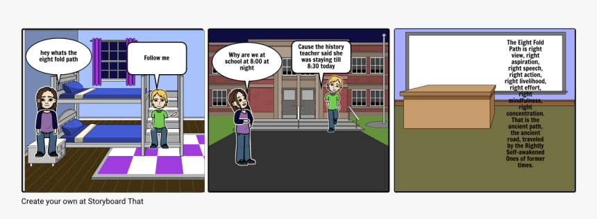Right Action Eightfold Path Comic, HD Png Download