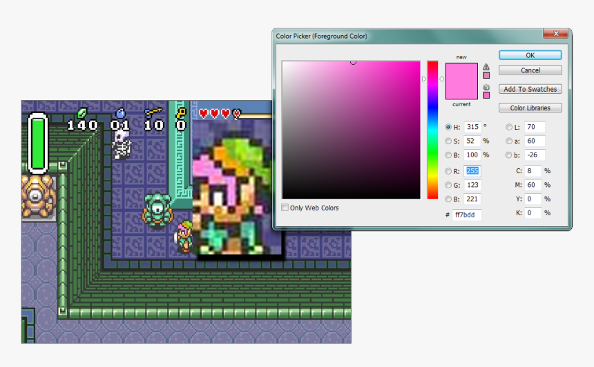 Pink Hair Snes Link, HD Png Download