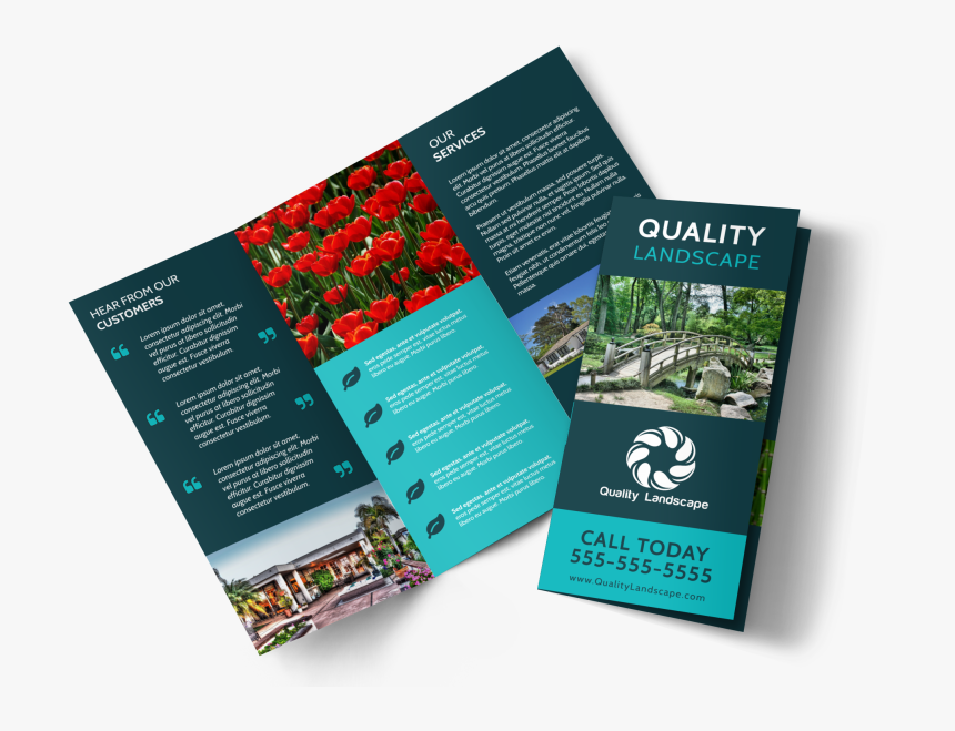 Quality Landscape Tri-fold Brochure Template Preview - Security Brochure Design Templates, HD Png Download