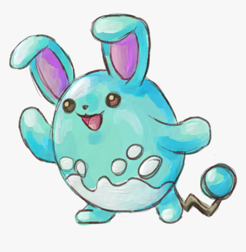 Azumarill Speedpaint - Cartoon, HD Png Download