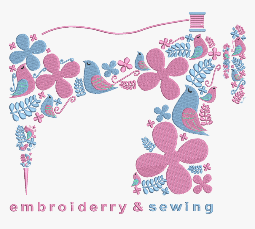 Floral Sewing Machine - Floral Sewing Machine Png, Transparent Png