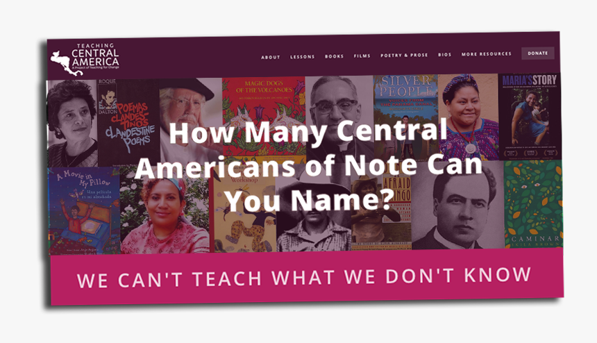 Teaching Central America Website - Photo Caption, HD Png Download