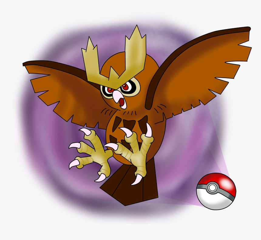 Noctowl Pokemon Drawing, HD Png Download
