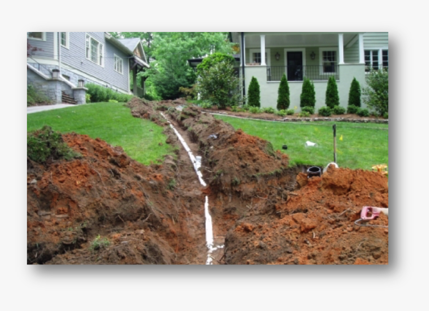 Sewer Line Repair - Digging Up Sewer Mainline, HD Png Download