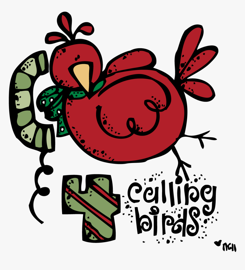 Transparent Four Calling Birds Clipart - Free Clipart 12 Days Of Christmas, HD Png Download