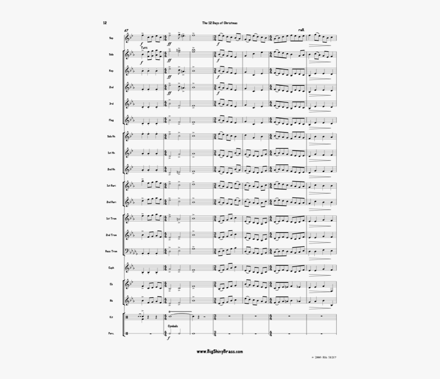 Partitur Blasorchester, HD Png Download