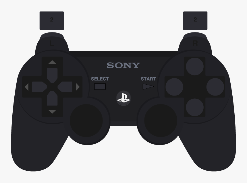 Transparent Fightstick Png - Playstation 2 Controller Png, Png Download