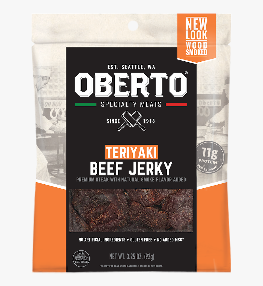 Ob Teriyaki Beef Jerky - Us Beef Jerky Brands, HD Png Download