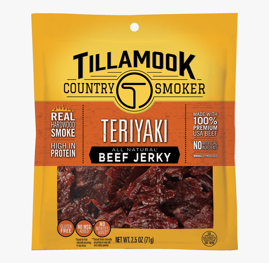 Large Teriyaki Beef Jerky - Tillamook Honey Glazed Jerky, HD Png Download
