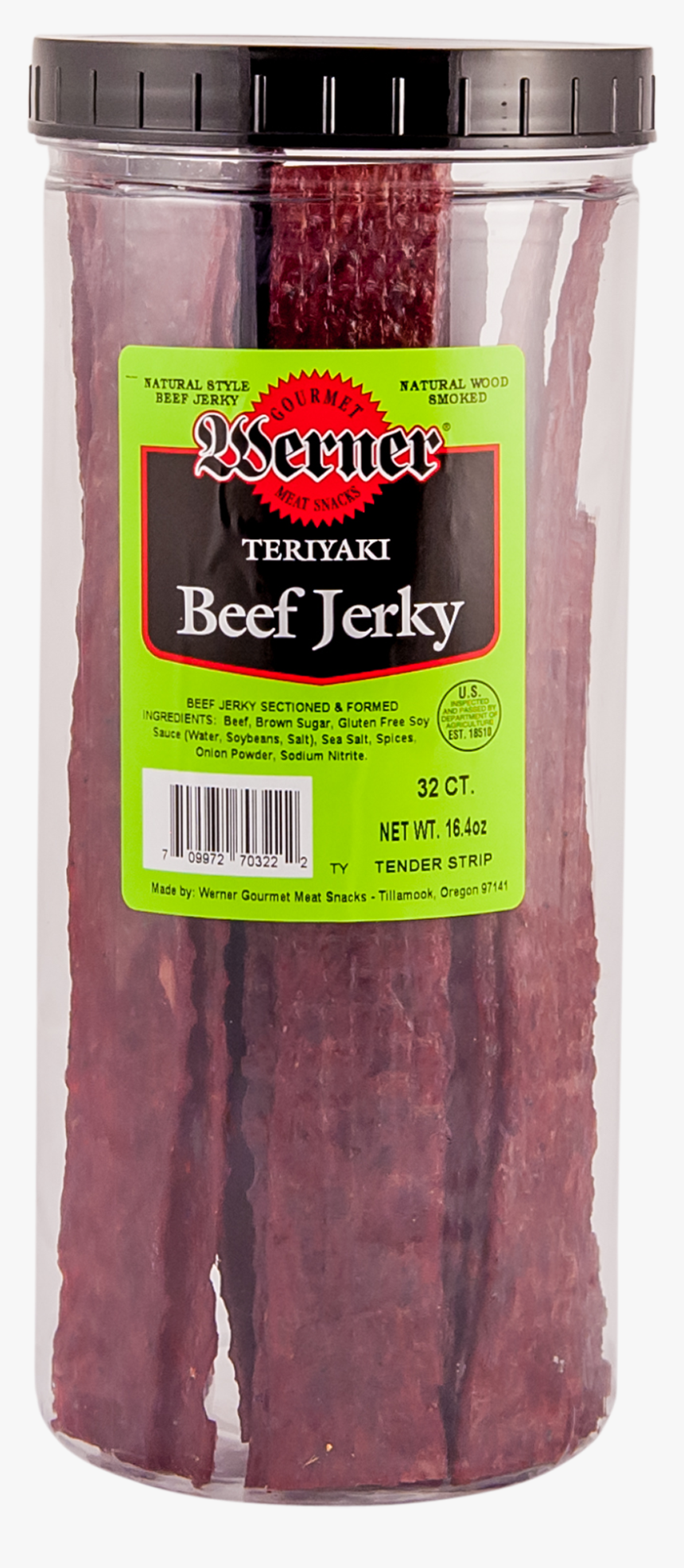 Tender Strip Teriyaki Beef Jerky - Longaniza, HD Png Download